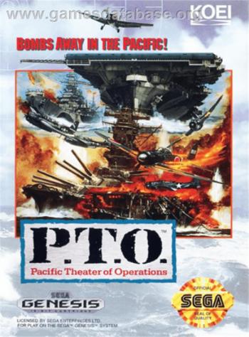 Cover P.T.O. Pacific Theater of Operations for Genesis - Mega Drive